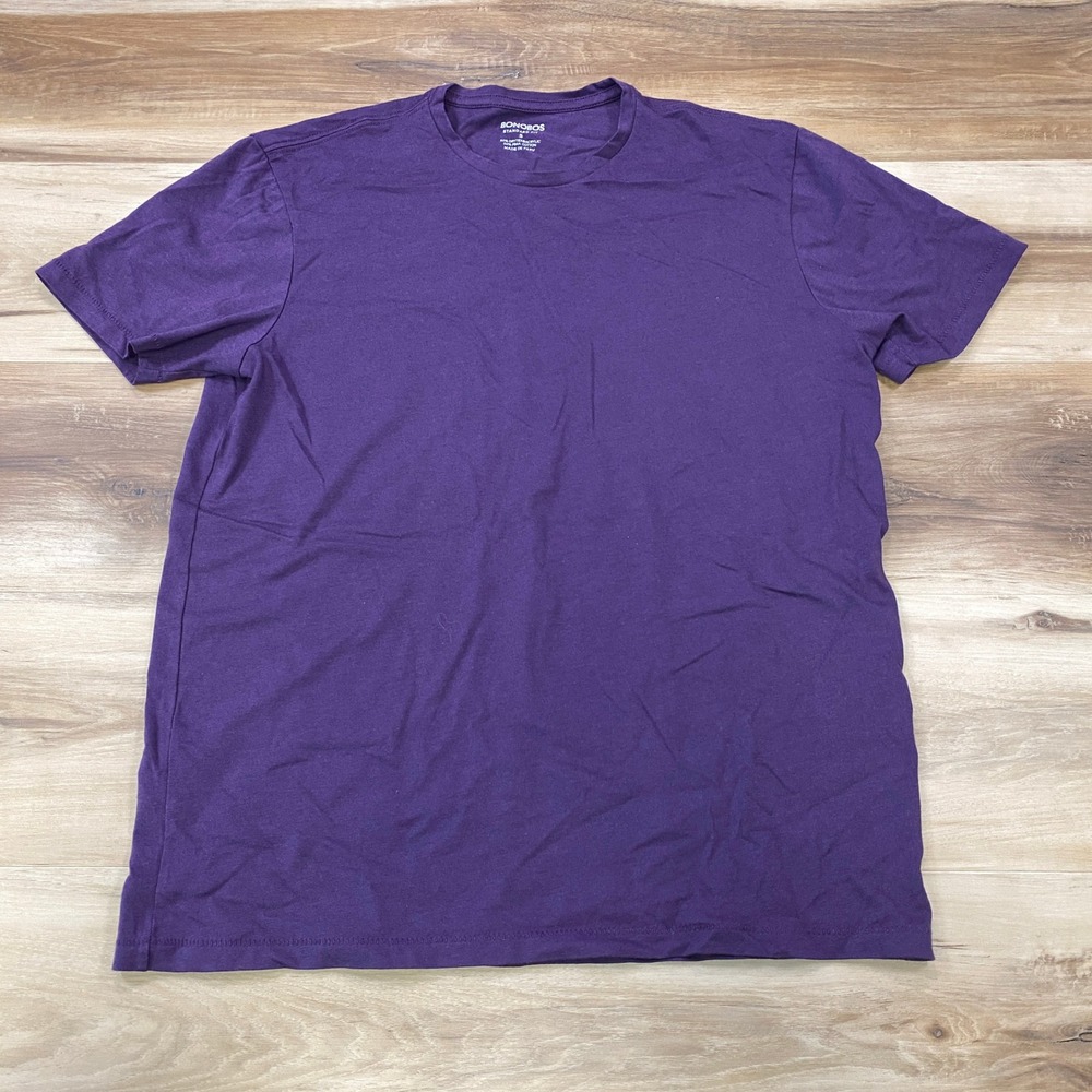 Bonobos T-Shirt Mens Small Pima Blend Standard Fit Purple Casual Short Sleeve - Picture 2 of 8